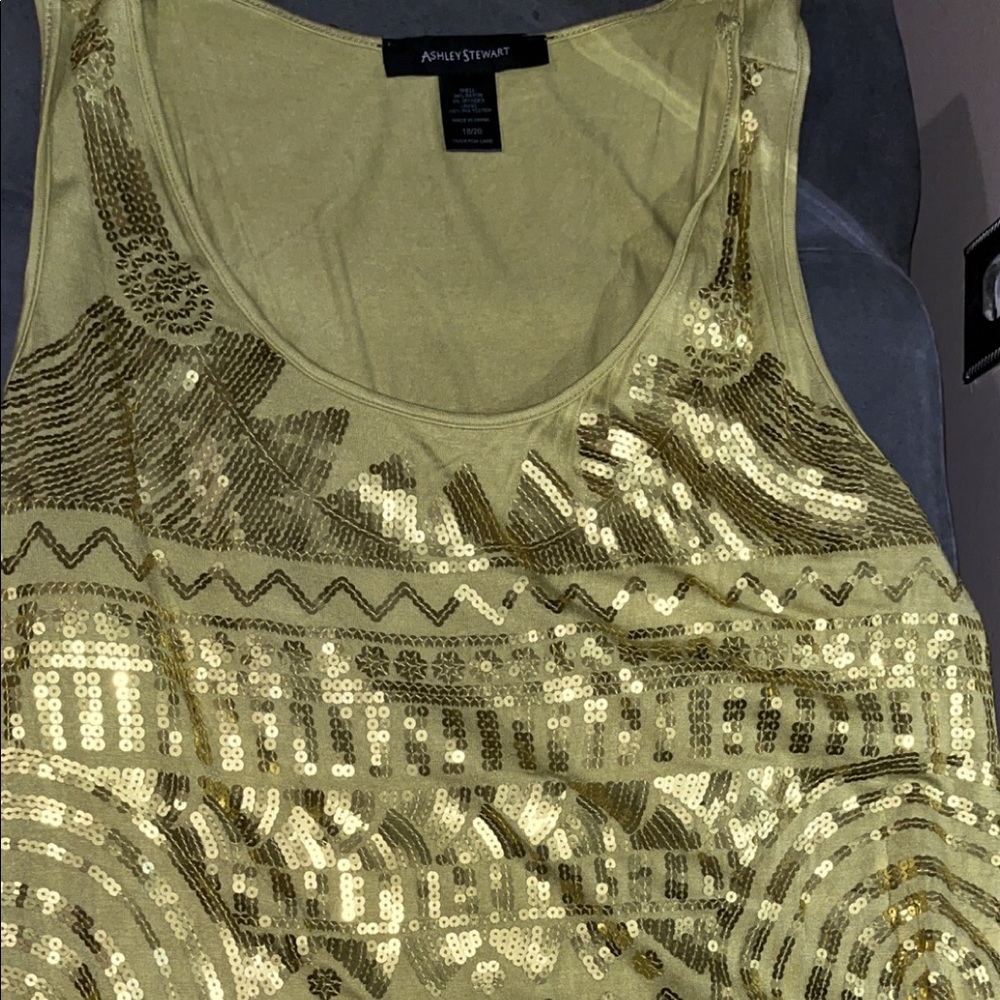 Beautiful lime sequin tank